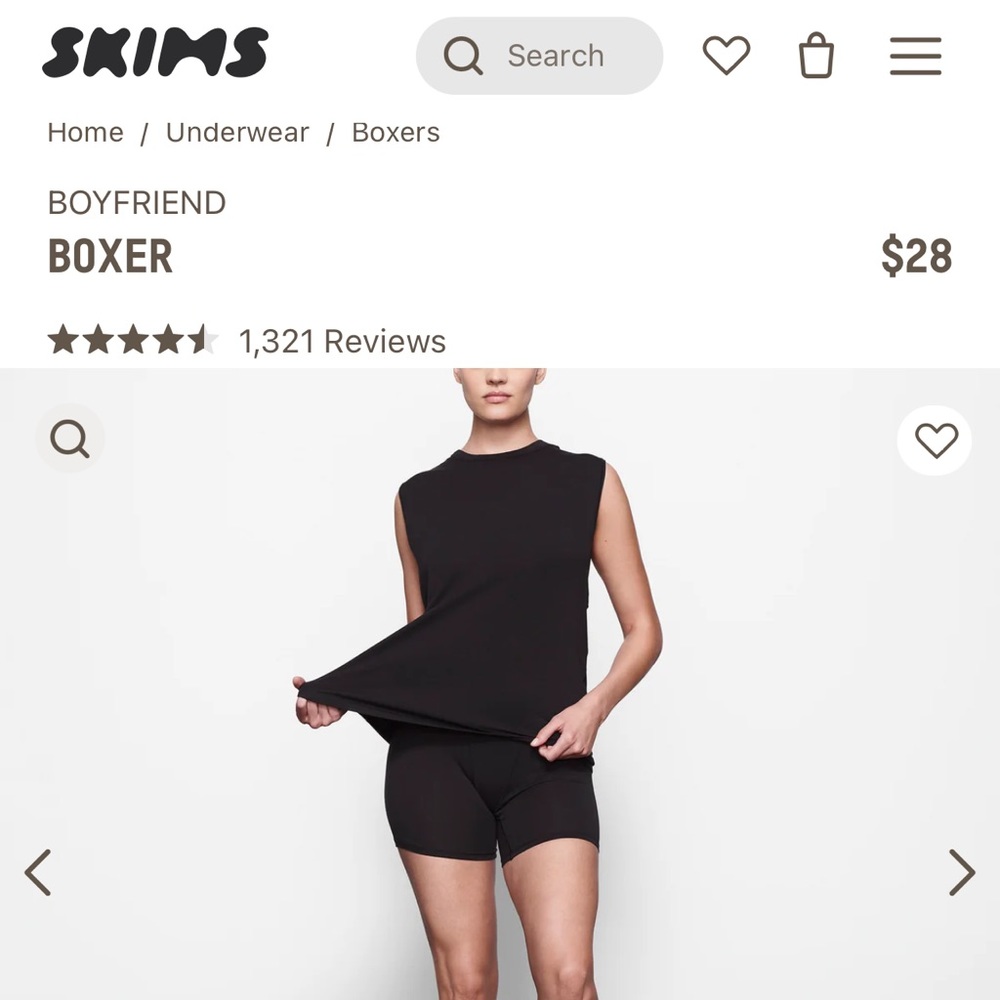 NWT SKIMS BOYFRIEND BOXERS